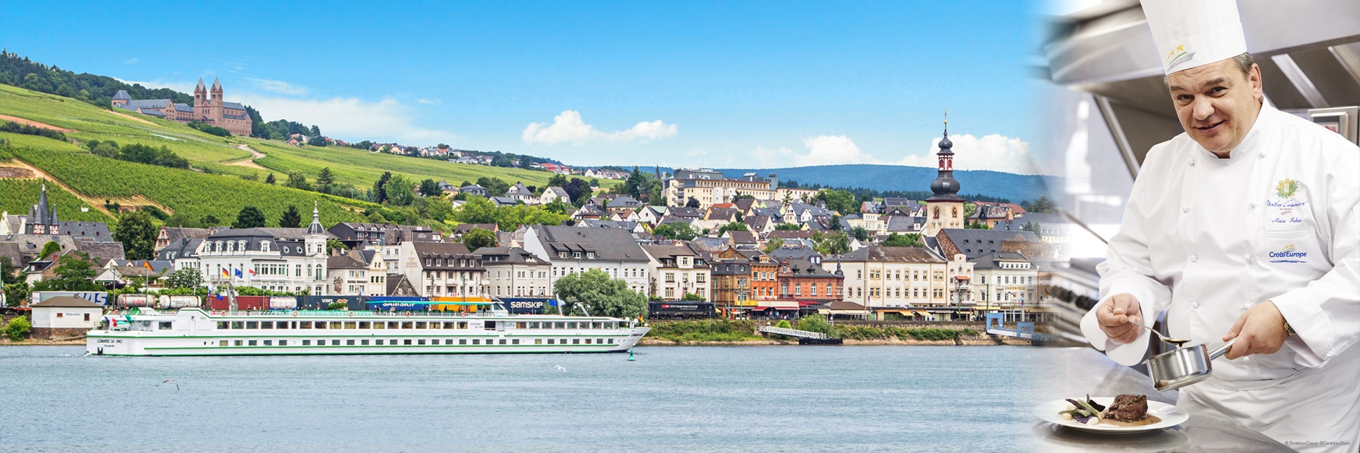 La gastronomía es uno de los más importantes detalles a bordo de un Crucero y CroisiEurope ha sabido ganarse una fama y un prestigio excelente entre sus clientes gracias a la gran calidad de su cocina. Le aseguramos que les sorprenderá. CROISIEUROPE COCINA CHEF CROISIEUROPE GASTRONOMIA CROISIEUROPE CRUCEROS GASTRONOMICOS GASTRONOMIA FRANCESA